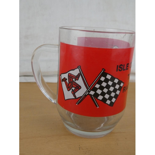 570 - A vintage Isle of Man presentation plaque, a vintage Isle of Man tankard, ashtray and more.
