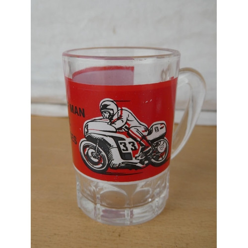 570 - A vintage Isle of Man presentation plaque, a vintage Isle of Man tankard, ashtray and more.