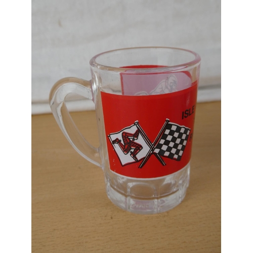 570 - A vintage Isle of Man presentation plaque, a vintage Isle of Man tankard, ashtray and more.