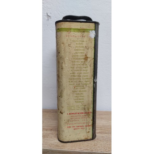 581 - A vintage Bowley's paint remover can.
