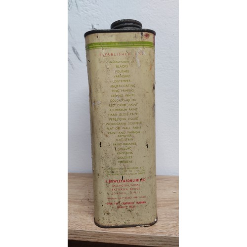 581 - A vintage Bowley's paint remover can.