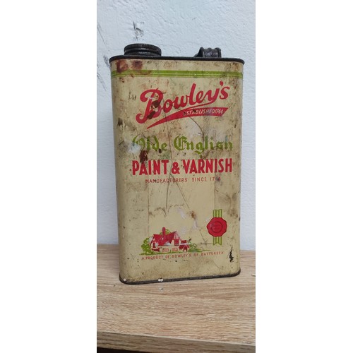 581 - A vintage Bowley's paint remover can.