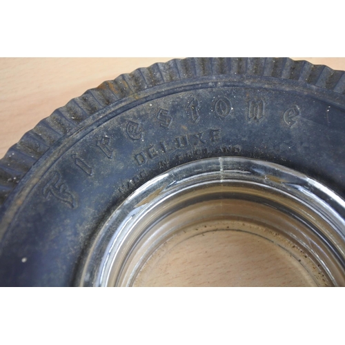 38 - A vintage Firestone tyre ashtray.
