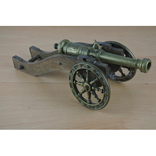 48 - An ornamental brass cannon.