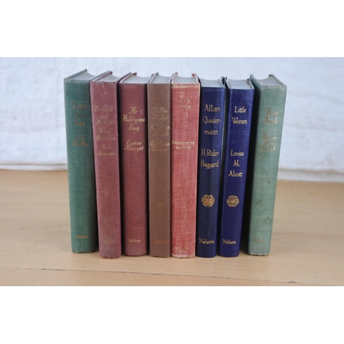 78 - Eight vintage books by Thomas Nelson & Sons Ltd 'Little Woman', 'Jayne Eyre' and more.