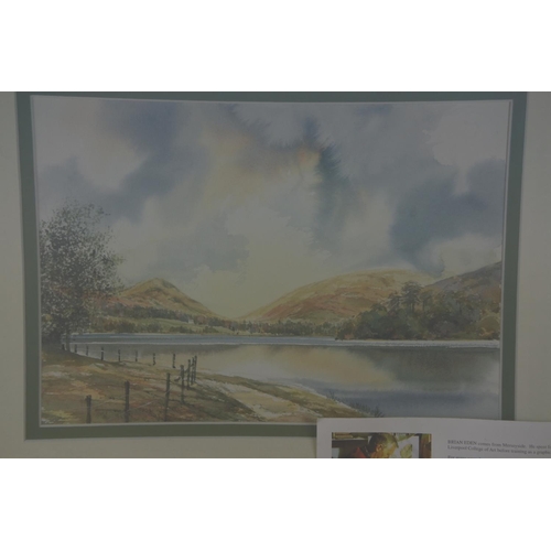 82 - A gilt framed watercolour believed to be by artist Brian Eden. Approx 40x50cm.