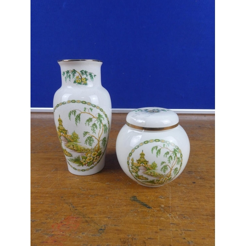 110 - A vintage Arthur Wood vase and ginger jar.