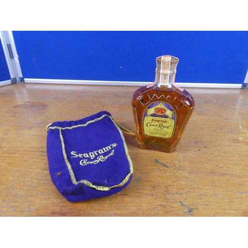 114 - A vintage bottle of Seagram's Crown Royal.