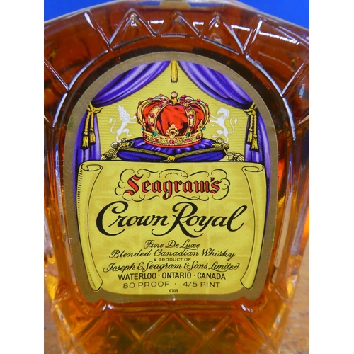 114 - A vintage bottle of Seagram's Crown Royal.