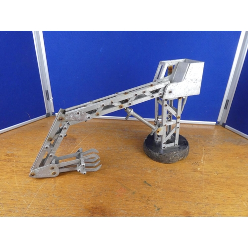 126 - A scratch built vintage toy crane.