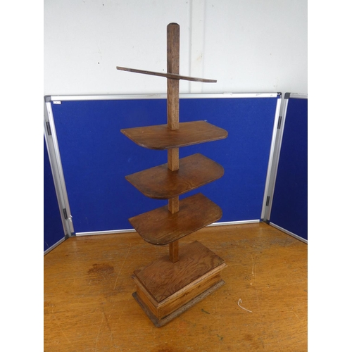 156 - A vintage wooden counter display stand. Approx 80cm.