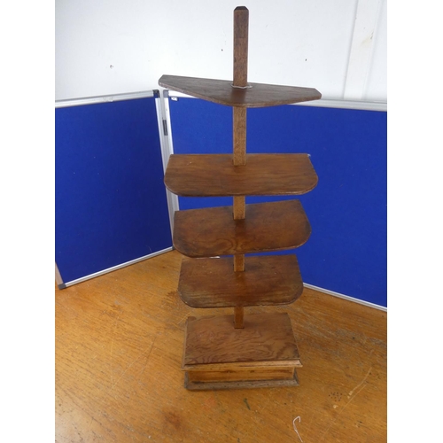 156 - A vintage wooden counter display stand. Approx 80cm.