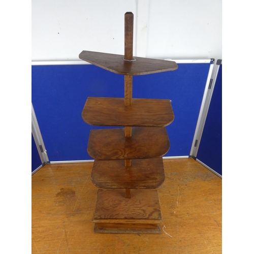 156 - A vintage wooden counter display stand. Approx 80cm.