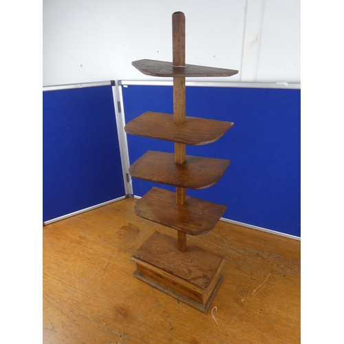 156 - A vintage wooden counter display stand. Approx 80cm.