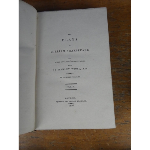 178 - A part set of antique 'The Plays of William Shakespeare - Printed in 14 Volumes', books , published ... 