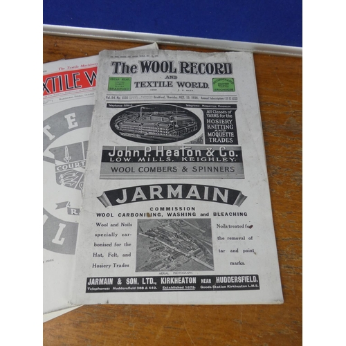 183 - A lot of 1930's 'The Wool Record and Textile World' magazines.