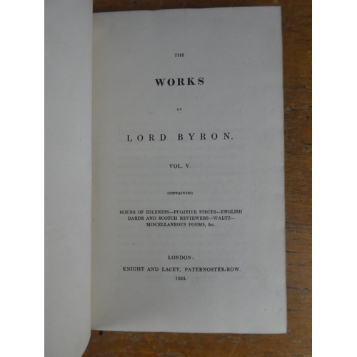 187 - An antique book 'The Works of Lord Bryon' volume V.