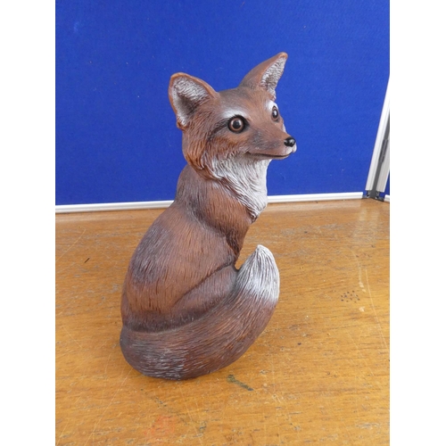 196 - A resin fox.