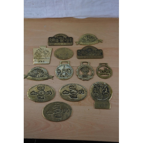 211 - A large collection of vintage horse brasses.