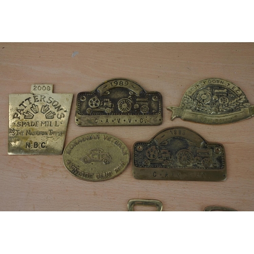 211 - A large collection of vintage horse brasses.