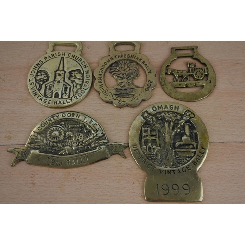 211 - A large collection of vintage horse brasses.