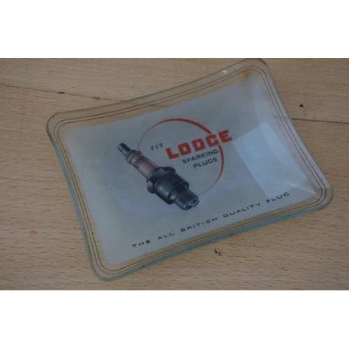 242 - A vintage Lodge Spark Plug glass dish.