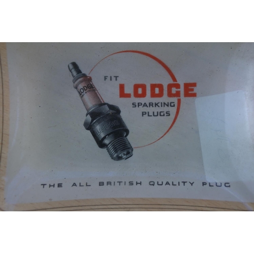 242 - A vintage Lodge Spark Plug glass dish.