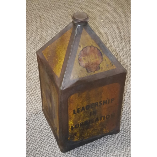 251 - A large vintage Shell oil can. Approx 50x25cm.