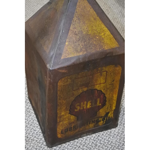 251 - A large vintage Shell oil can. Approx 50x25cm.