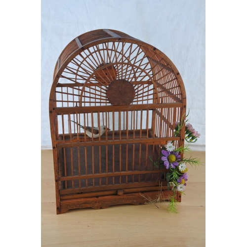 263 - A wooden bird cage.