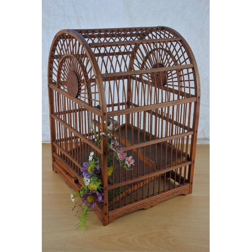 263 - A wooden bird cage.