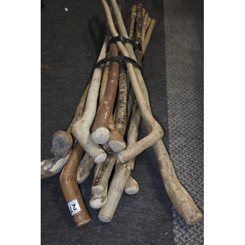 274 - A large lot of handmade walking sticks.