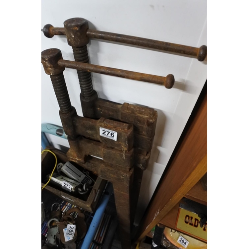 276 - Two large sash clamps. Approx 136cm.