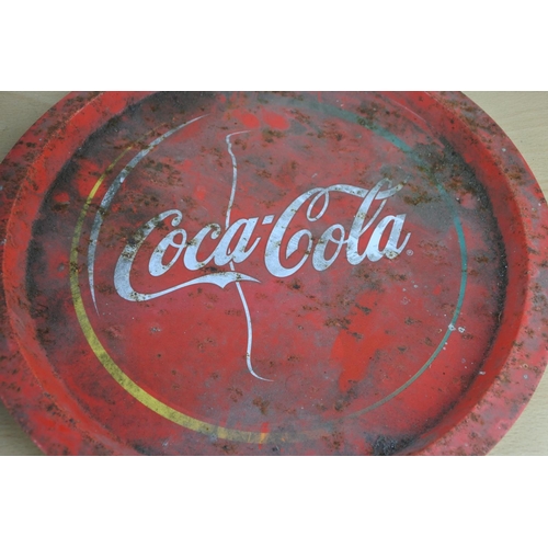 298 - A vintage Coca Cola tray and a vintage Kellogg's tray.