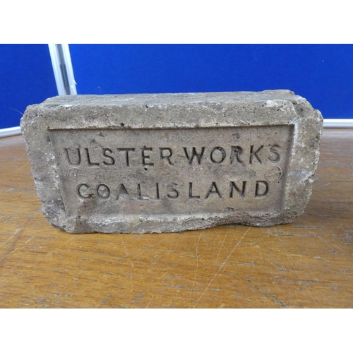 315 - An Ulster Works, Coalisland brick and an Allan & Mann, Glasgow brick.