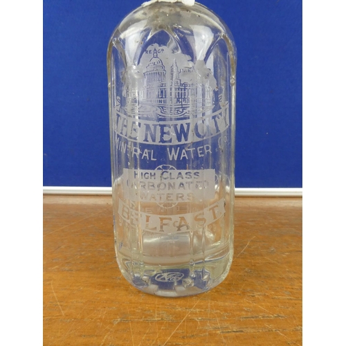 317 - An antique 'The New City Mineral Water Co, Belfast soda syphon.