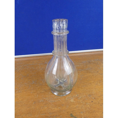 328 - An unusual French four sectional glass decanter.