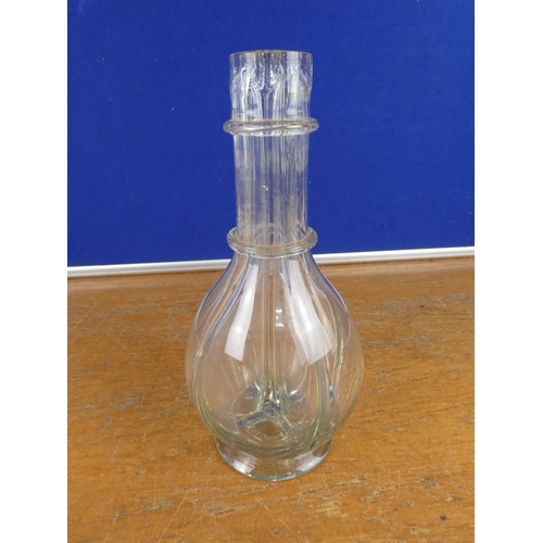 328 - An unusual French four sectional glass decanter.