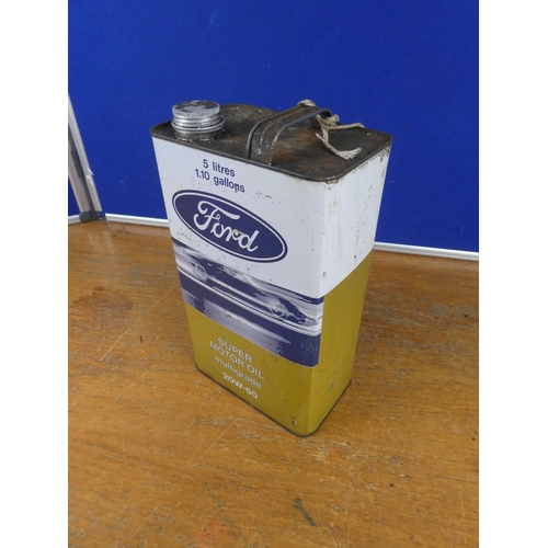 331 - A vintage Ford super motor oil can. Approx 29cm.