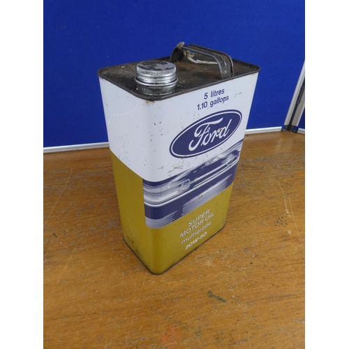 331 - A vintage Ford super motor oil can. Approx 29cm.