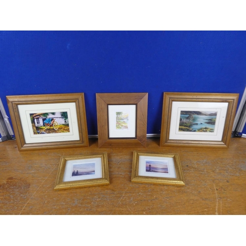 365 - A pair of miniature framed prints by Philip Gray and more.