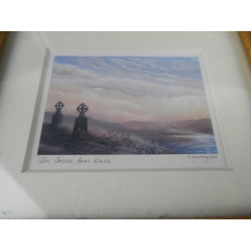 365 - A pair of miniature framed prints by Philip Gray and more.