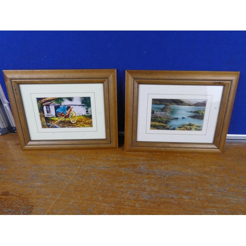 365 - A pair of miniature framed prints by Philip Gray and more.