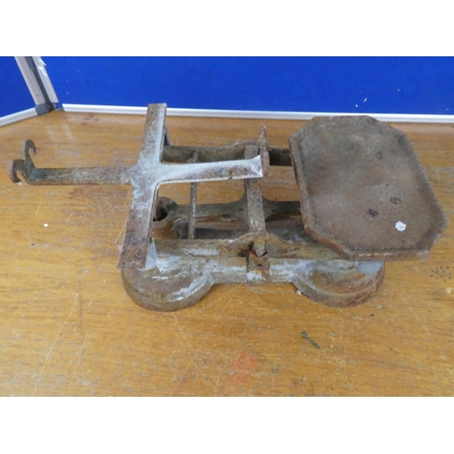 379 - A set of antique weighing scales.