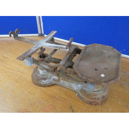 379 - A set of antique weighing scales.