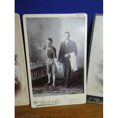 398 - A lot of antique small and large photographs by McBride & Co, Belfast, Vienna Photo Art Co, Belfast,... 