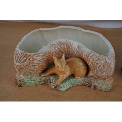 400 - A vintage Sylvac flower holder number 4023 with original label and another number 2468 of a squirrel... 