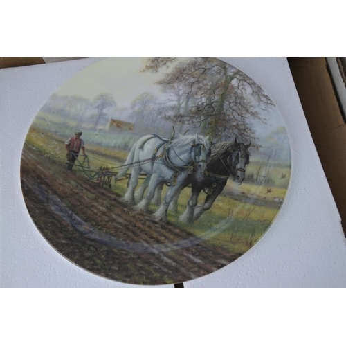 403 - Two boxed Royal Doulton collectors plates 'His Hand to the Plough' and 'Their Drill to the Furrow'.