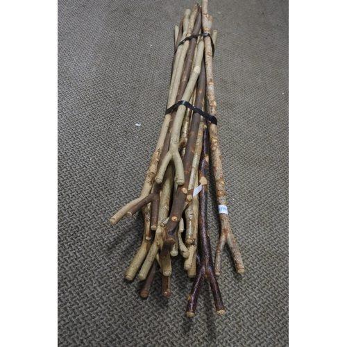 413 - A lot of handmade walking sticks.