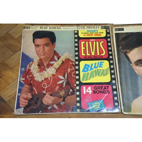 418 - Four Elvis Presley vintage albums to include Blue Hawaii, Elvis is Back, Elvis G.I. Blues, Elvis Gol... 